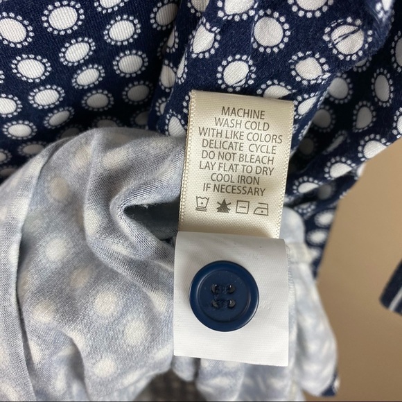 Women’s Max Studio Size 32 Navy Blue Wrap Skirt Mod Retro Ruffle Layered - Picture 7 of 11